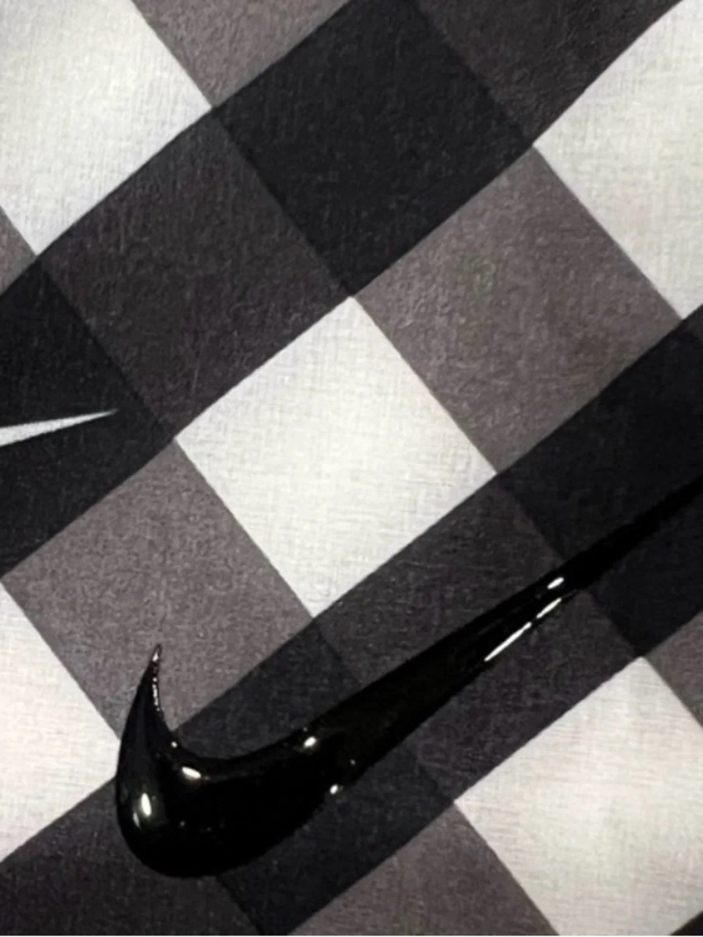 Nike Black & White Gingham Tennis Skirt with Built-In Shorts - Picture 3 of 4